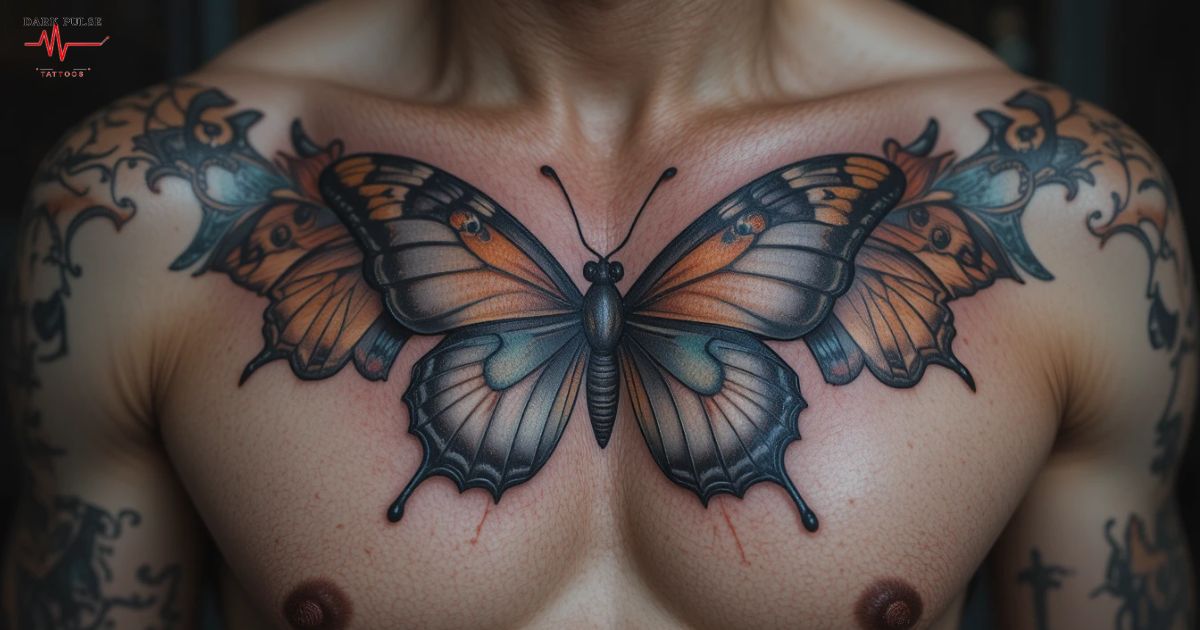 Butterfly Tattoo for Men Chest