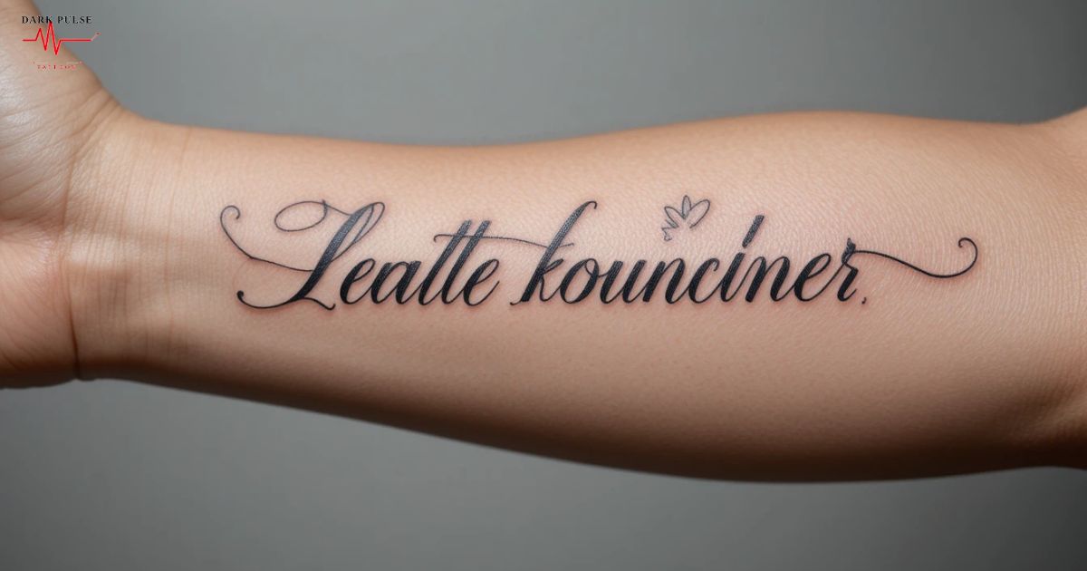 Calligraphie tatouage lettre