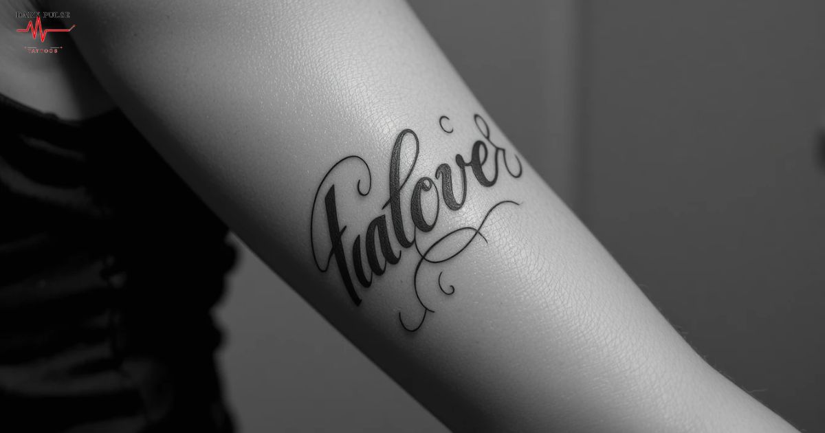 Écriture tatouage fine