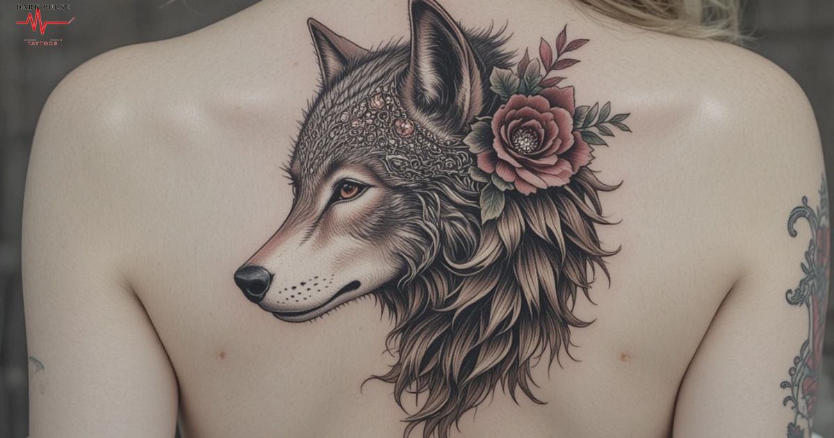 feminine-wolf-tattoos-for-females