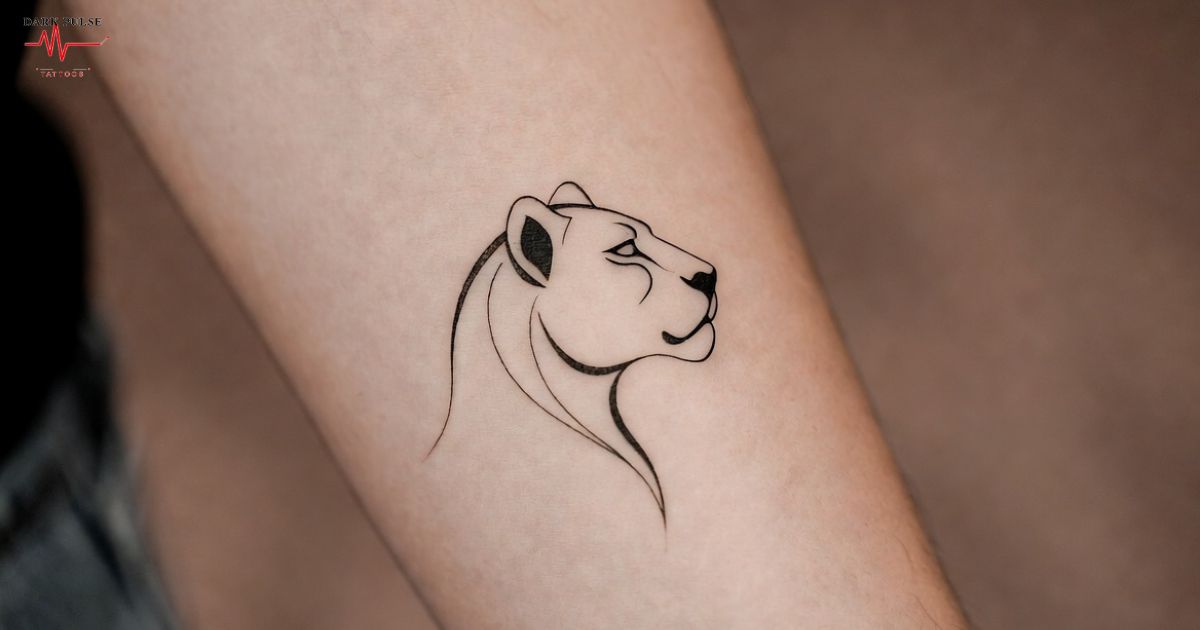 Lioness Tattoo Simple