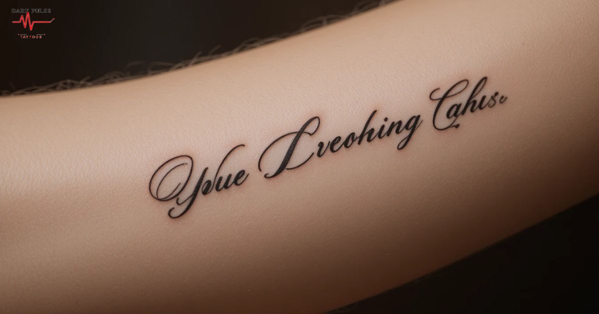 Tatouage Écriture Fine