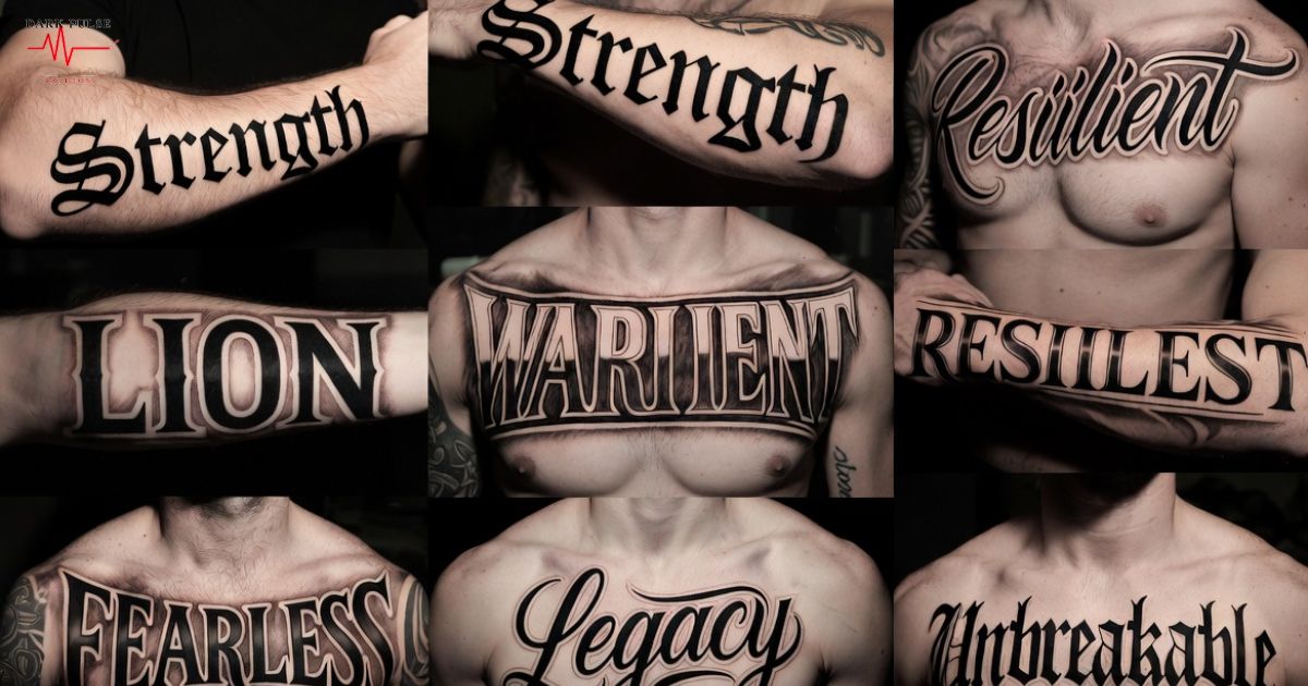 Word Tattoo Designs for Men