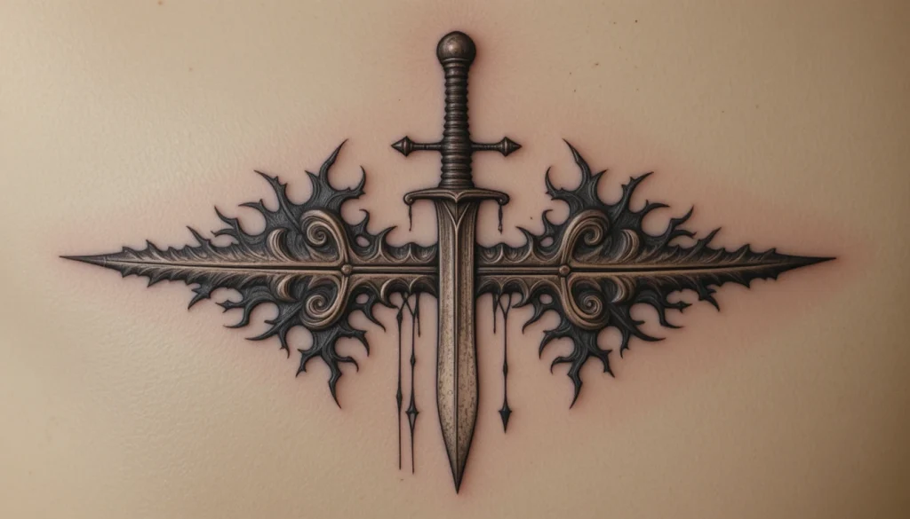 Gothic Dagger Tattoo