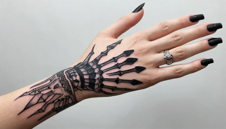 13 Skeleton Hand Tattoos for Women