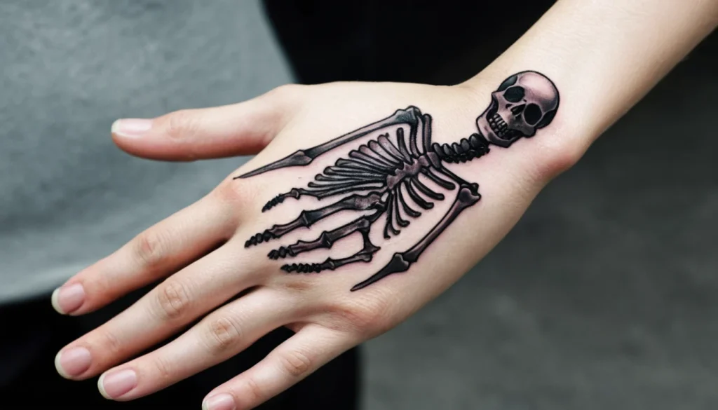 Small Skeleton Hand Tattoo