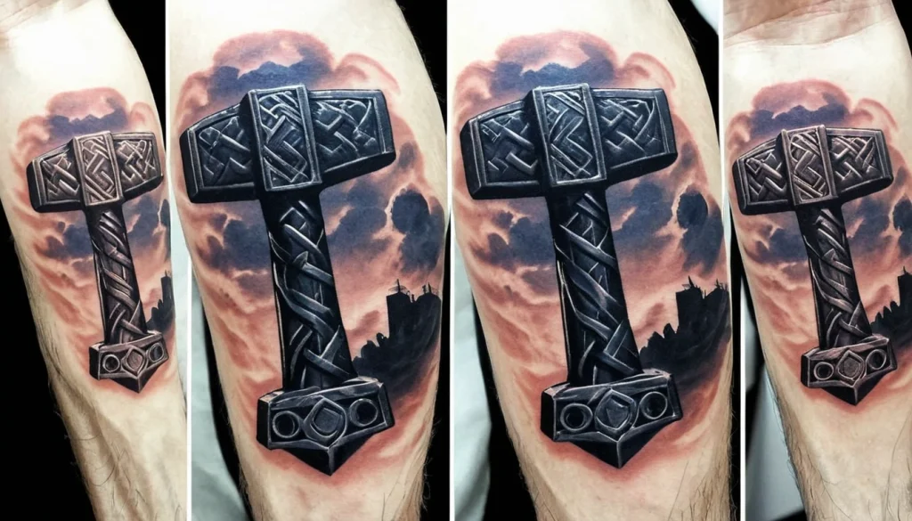 Mjölnir Thor's Hammer Tattoo