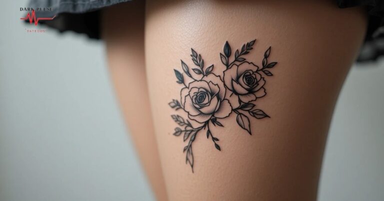 Thigh Tattoos Women Flowers